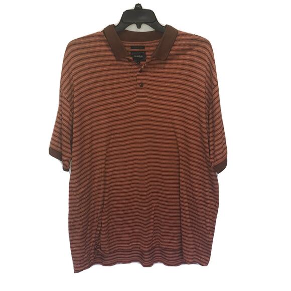 Bolle Golf Cotton Blend XL Short Sleeve Striped Polo - Picture 1 of 7